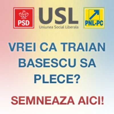 USL a iniţiat o petiţie de demitere a lui Traian Băsescu